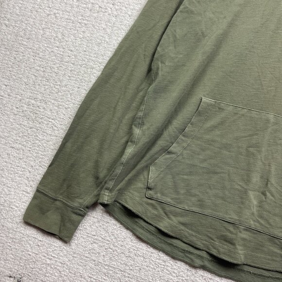 American Eagle Pullover Henley Hooded Long Sleeve Shirt Mens M Military Green - Picture 3 of 16